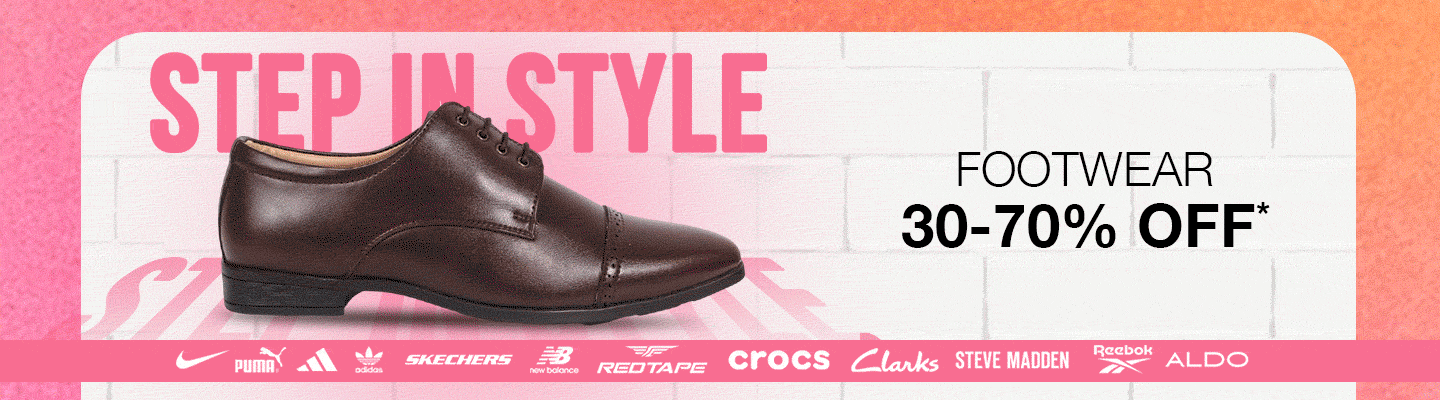 Footwear sale: 30 to 70 percent off. Shop Adidas, Crocs, Clarks, Steve Madden, Reebok, ALDO, Puma, and Skechers. Celebrate in style.