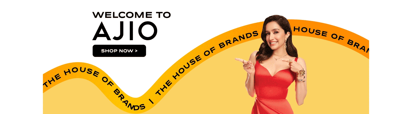 welcome to ajio. the house of brands. shop now.